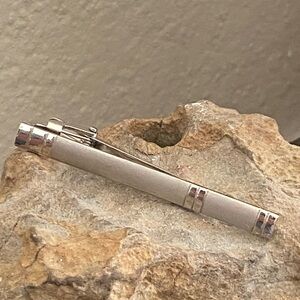 5/$10❤️❤️❤️Vintage Silver Tone Alloy Tie Clip